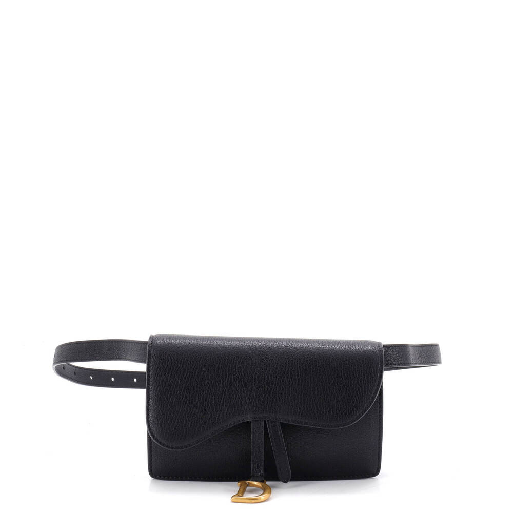 Christian Dior Saddle Rectangular Belt Bag Leather